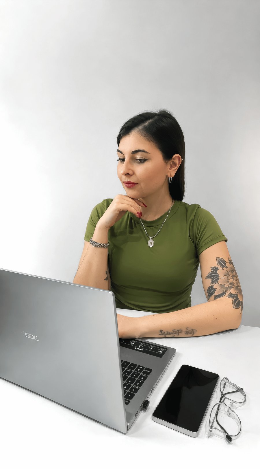 Florencia Entraigas trabajando
