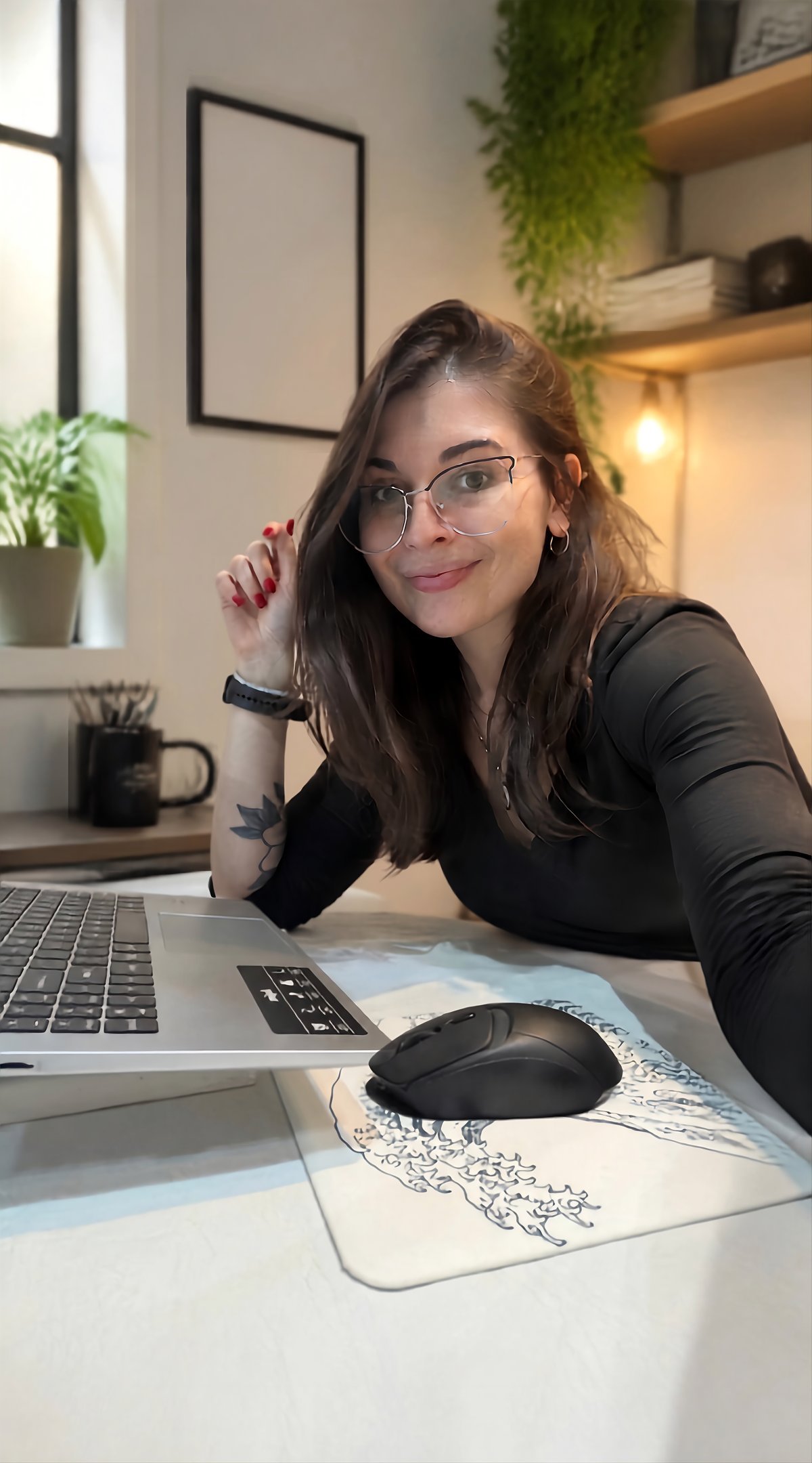 Florencia Entraigas trabajando